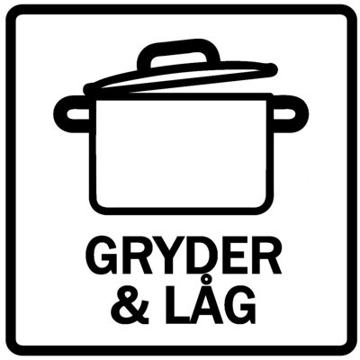 Piktogram - Gryder med låg