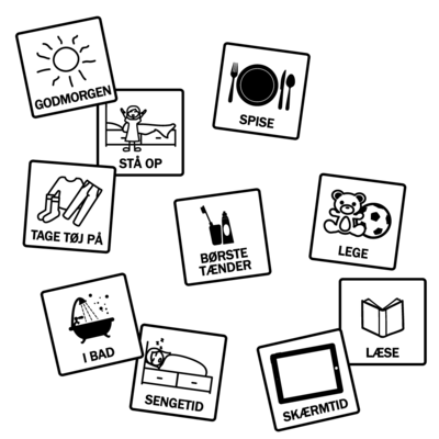 Piktogram - Hverdagsstruktur startpakke_pige