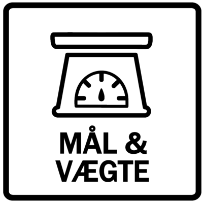 Piktogram - Mål og vægte