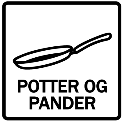 Piktogram - Potter og pander