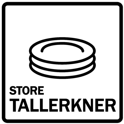 Piktogram - Tallerkener, store
