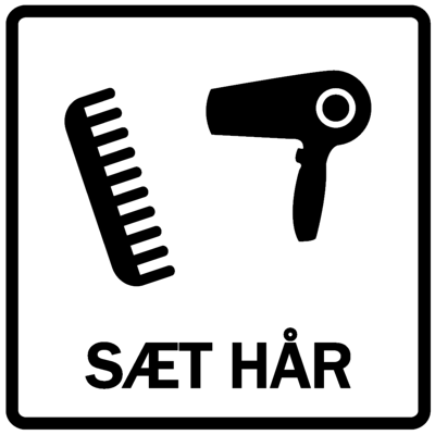 Piktogram - Sæt hår