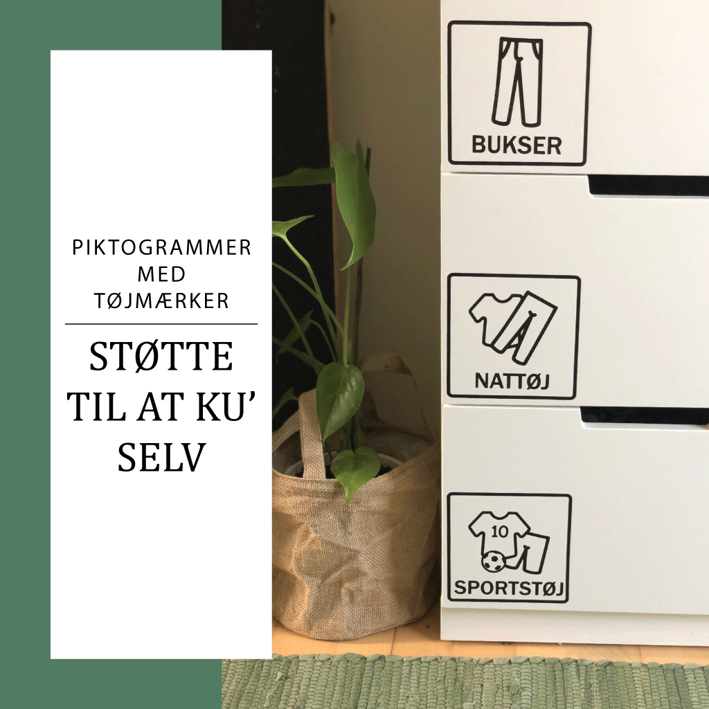 piktogram stickers som tøjmærker